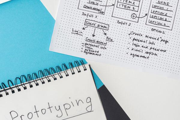Creating low-fidelity wireframes and interactive prototypes to map out user journeys and functionalities.