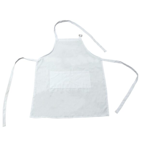 White Cloth Apron With Pocket