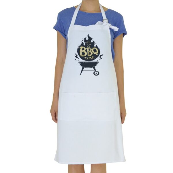 White Canvas Apron - Image 3