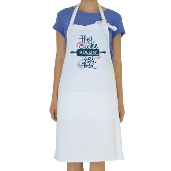 White Canvas Apron - Image 4