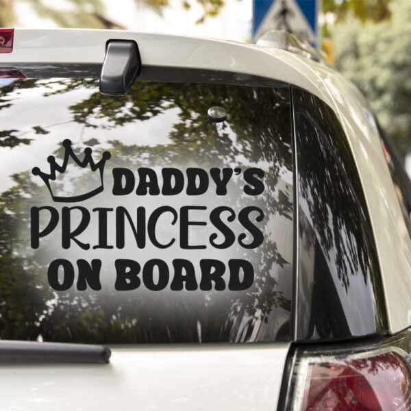 Daddy's Princess On Board Decal - Image 2