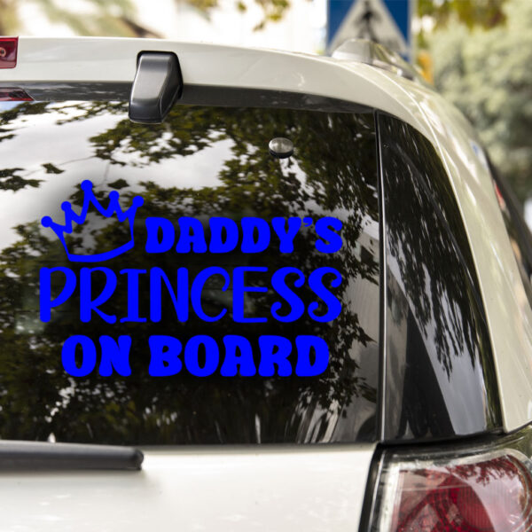 Daddy's Princess On Board Decal - Image 4
