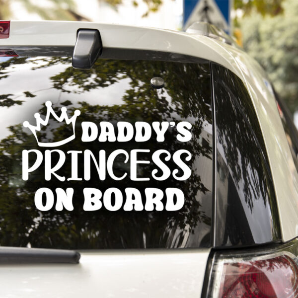 Daddy's Princess On Board Decal
