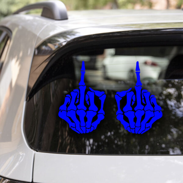 Hands Giving The Double Bird Salute Decal - Image 4
