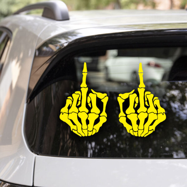 Hands Giving The Double Bird Salute Decal - Image 5