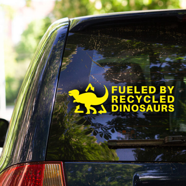 Fueled By Recycled Dinosaurs Decal - Image 5