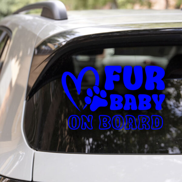 Fur Baby On Board Decal - Image 4