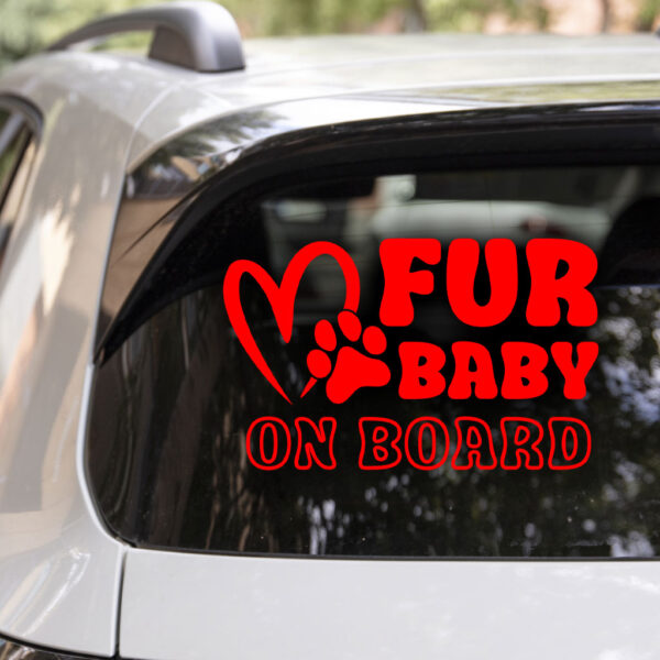 Fur Baby On Board Decal - Image 3
