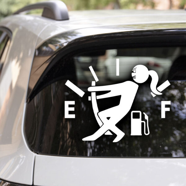 Gas Meter Girl Decal