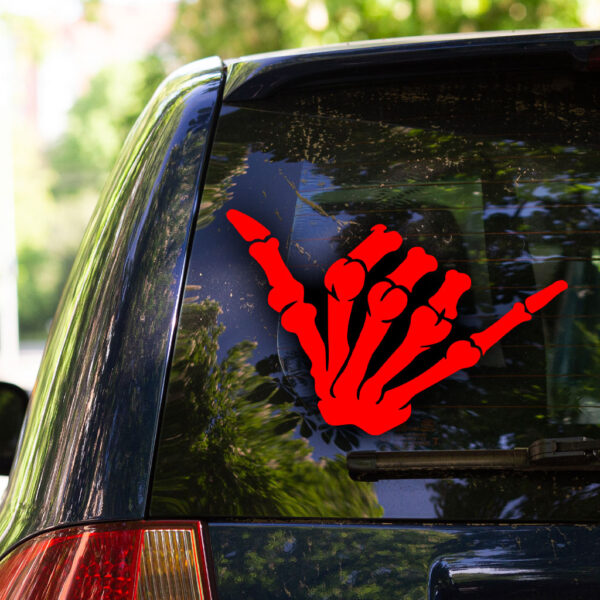Hang Loose Skeleton Hands Decal - Image 3