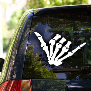 Hang Loose Skeleton Hands Decal