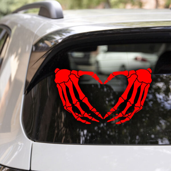 Heart Hands Car Window Decal - Image 3
