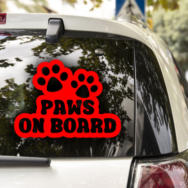 Paws On Board Decal - Image 3