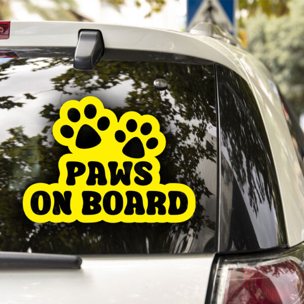 Paws On Board Decal - Image 5