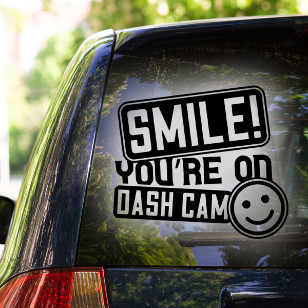 Smile! You're On Dash Cam Decal - Image 2