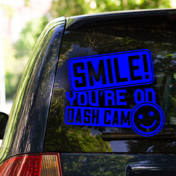 Smile! You're On Dash Cam Decal - Image 4