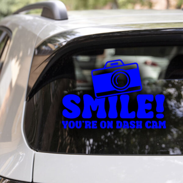 Smile! You're On Dash Cam Decal - Image 4